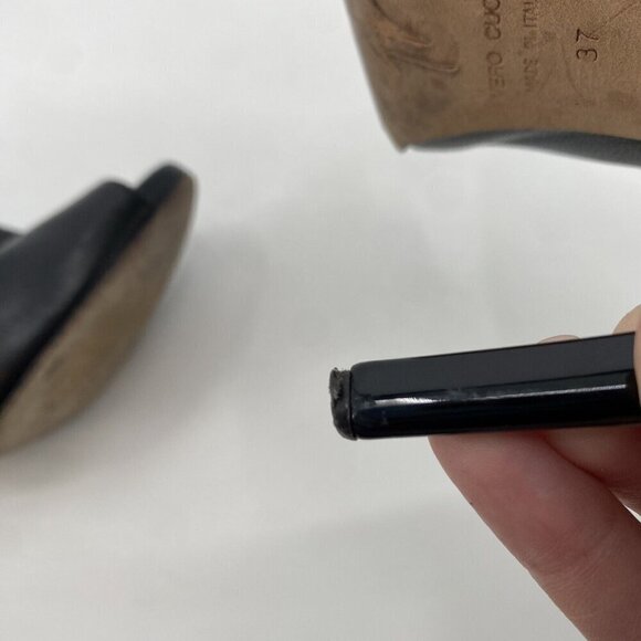 Giuseppe Zanotti Open Toe Ankle Boots Stiletto Sz 37 / US 7 Lamb Leather USED - Picture 11 of 12